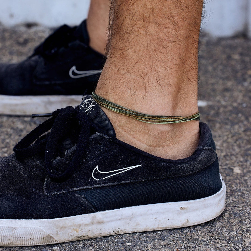 Men's Olive Anklet
