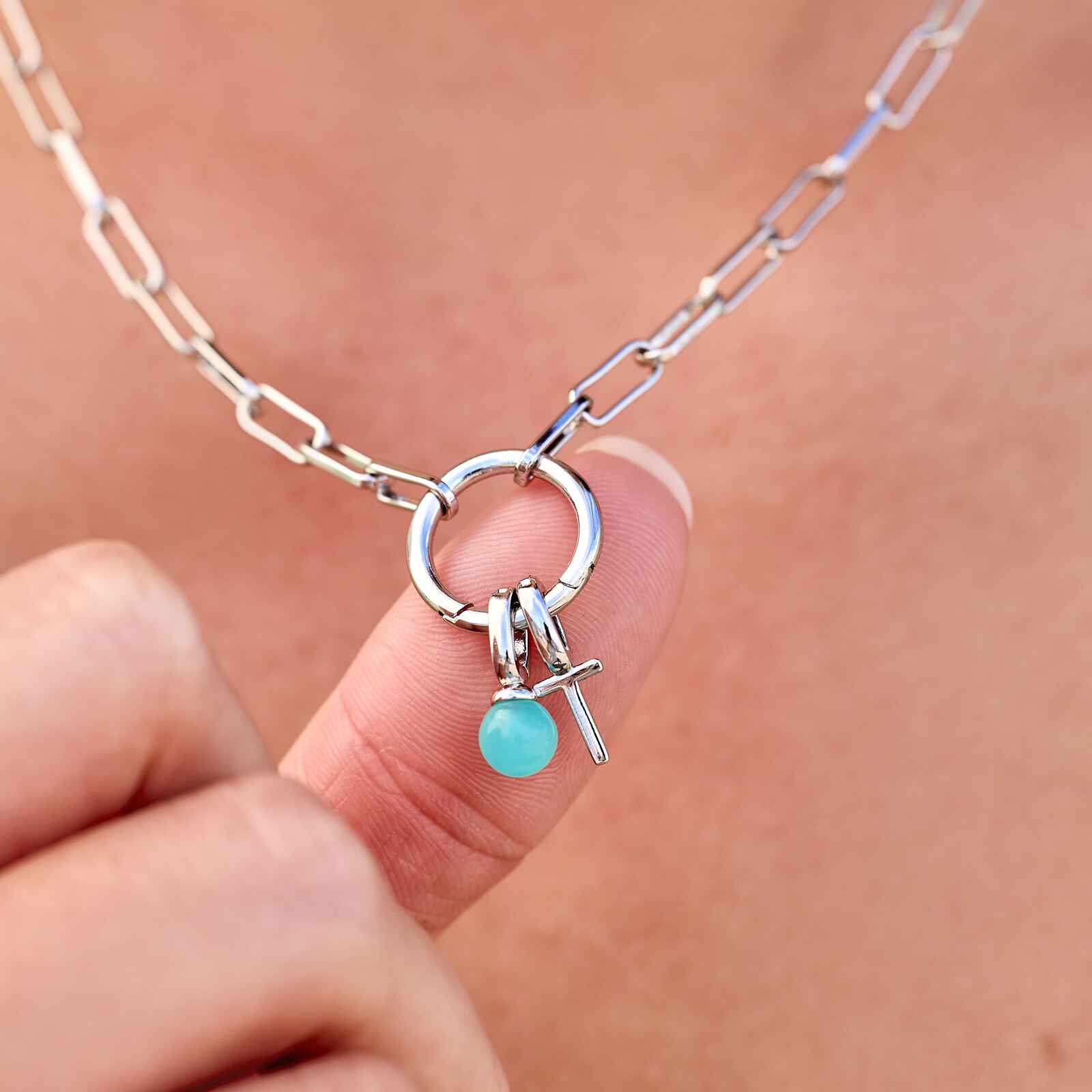 Harper Chalcedony Bead Charm